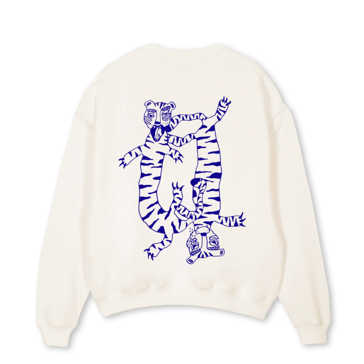 FLEISCHWURSTTIGER Vintage White Oversized Crewneck Sweater. - Image 2