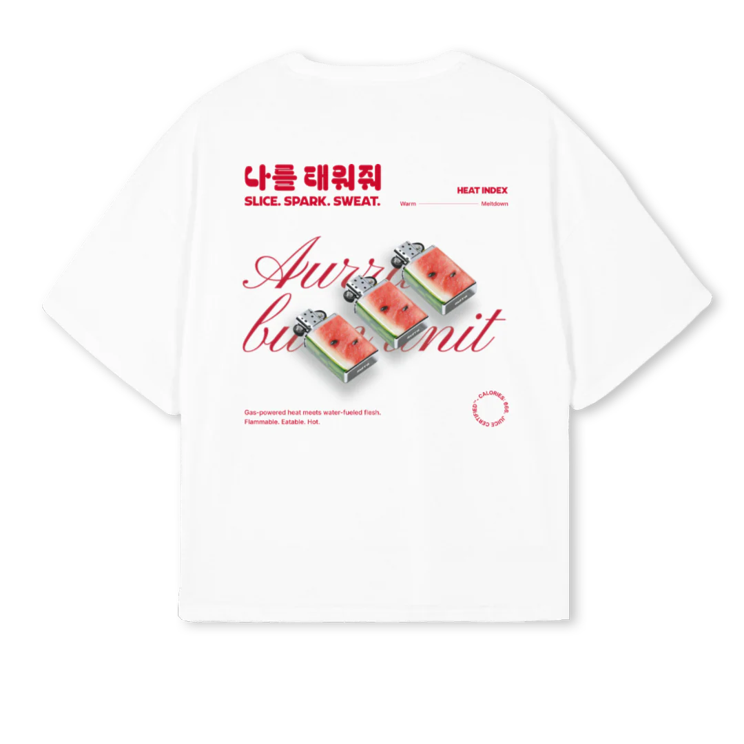 FLESHANDFIRE White Oversized Boxy Tee. - Image 2