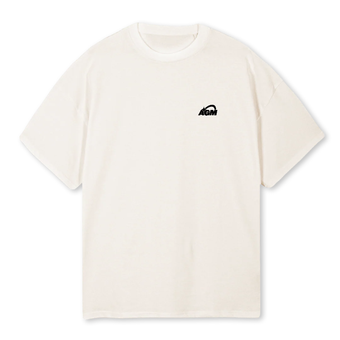 FLEW AGM OVERSIZED Vintage White Oversized Tee.