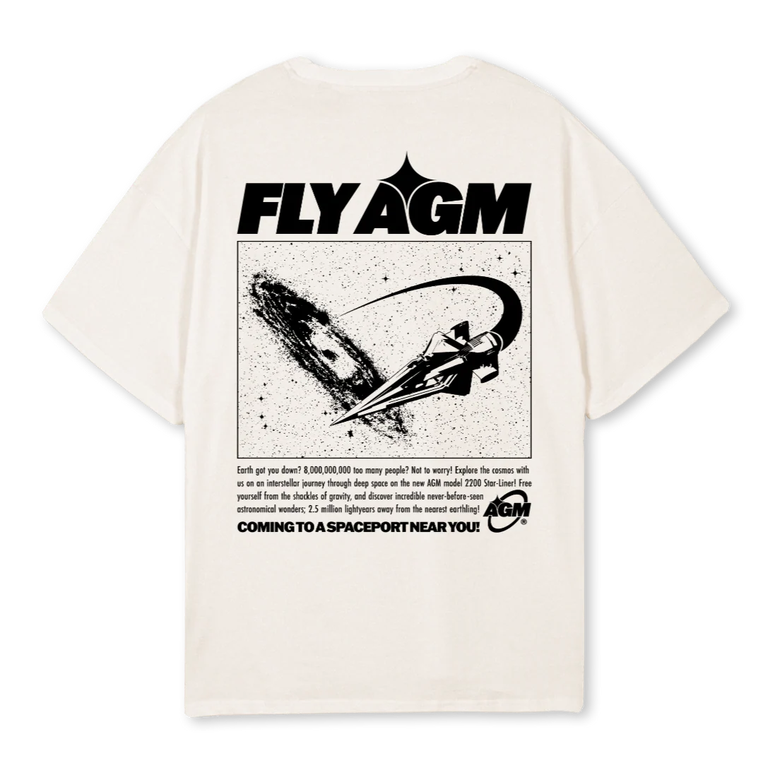 FLEW AGM OVERSIZED Vintage White Oversized Tee. - Image 2