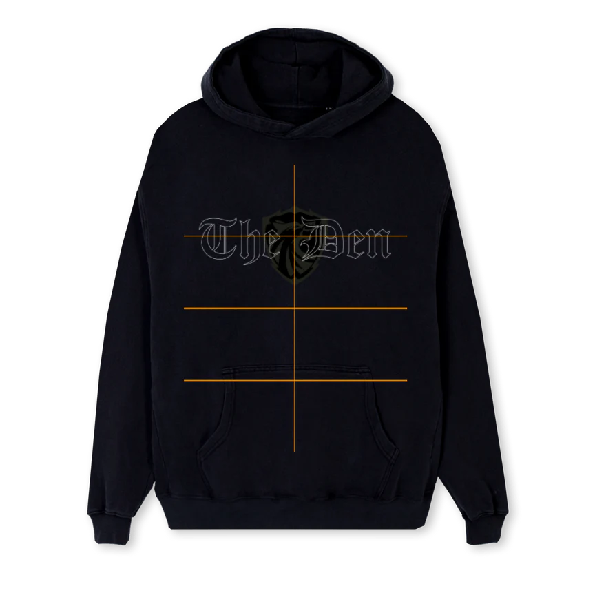 FLGBLK Black Regular Hoodie.