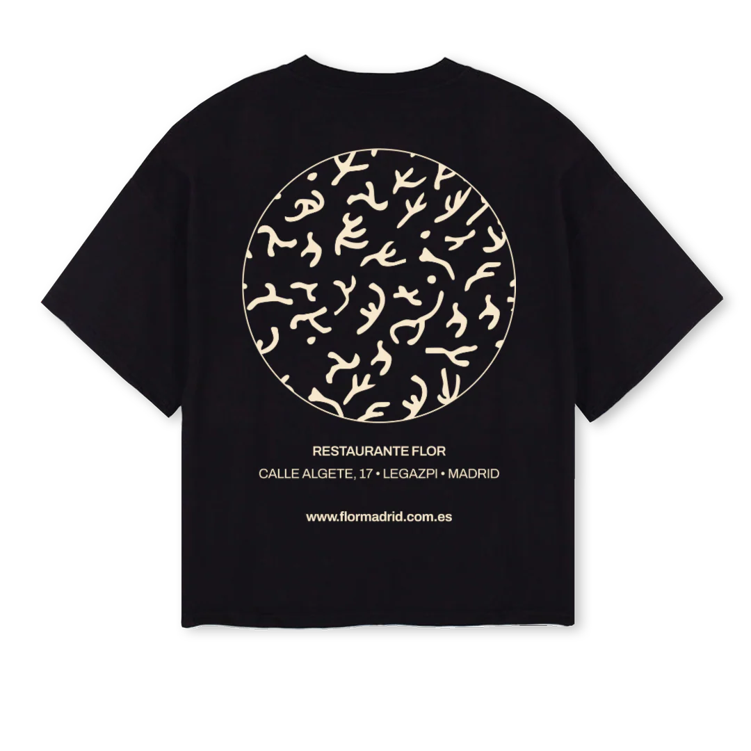 FLOR CARVOARIA Black Oversized Boxy Tee. - Image 2