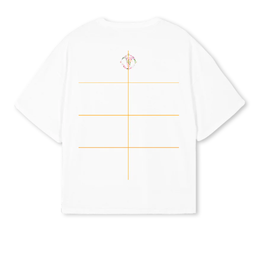 FLOWERT White Oversized Boxy Tee. - Image 2