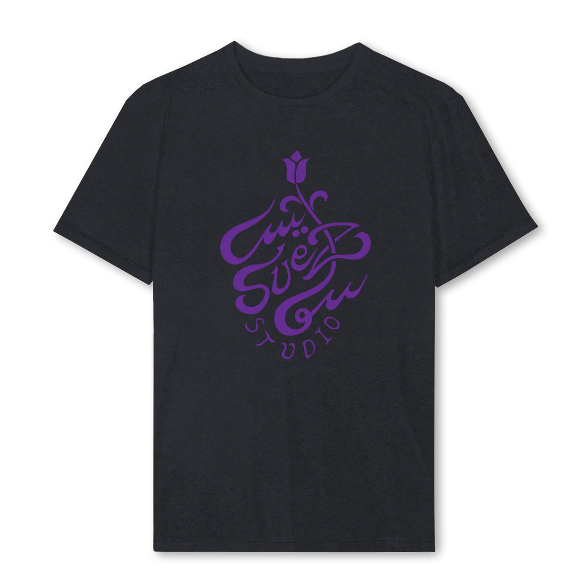 FLOWERTEE Vintage Black Regular Tee.