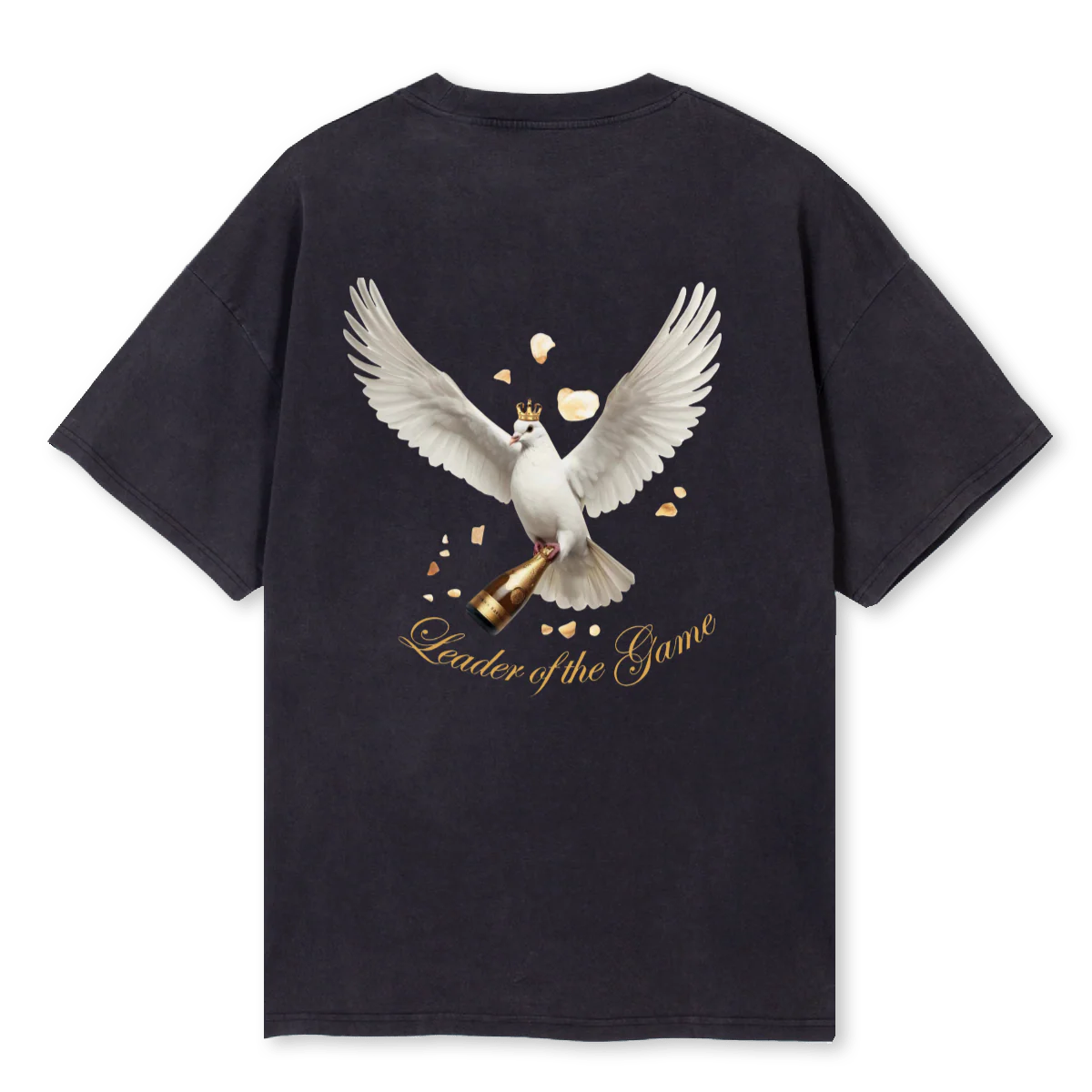 FLYINGCHAMPAGNE Vintage Black Oversized Tee. - Image 2