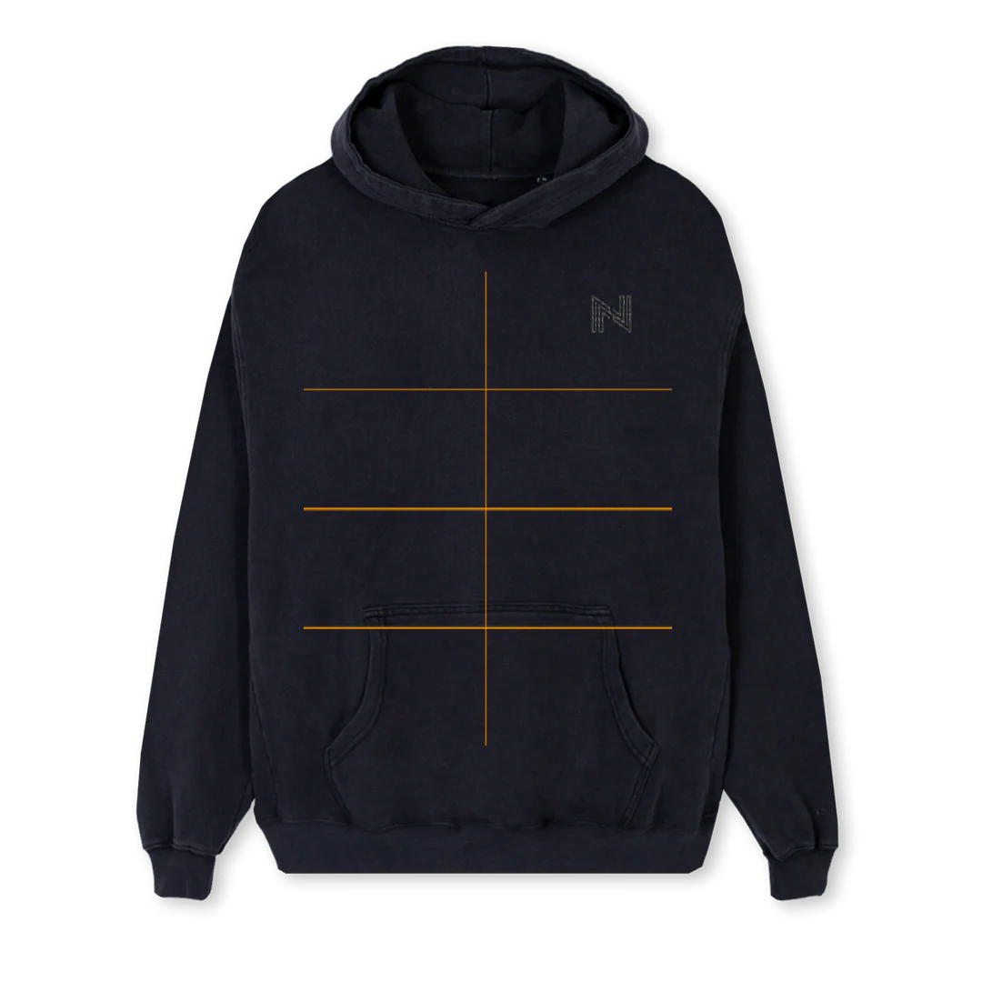 FNBNBLACK Vintage Black Regular Hoodie.