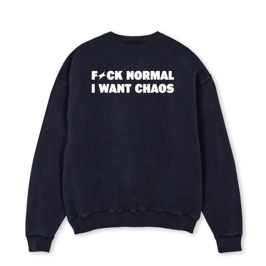 FNIWC Vintage Black Oversized Crewneck Sweater. - Image 2