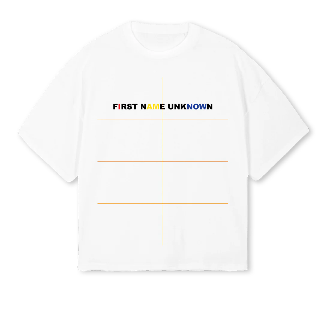 FNUFIVE White Oversized Boxy Tee.