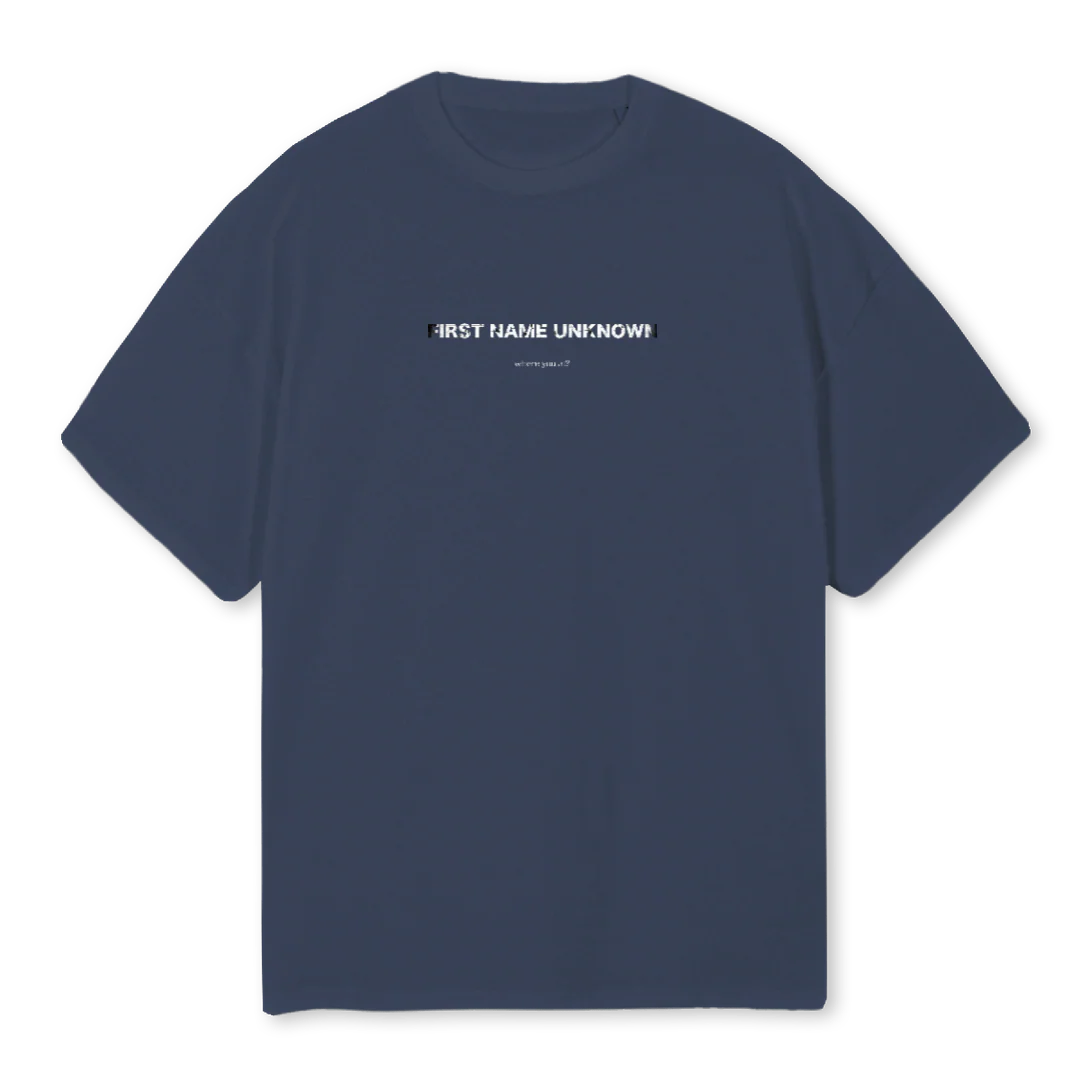 FNUWHEREYOUAT Navy Blue Oversized Tee.