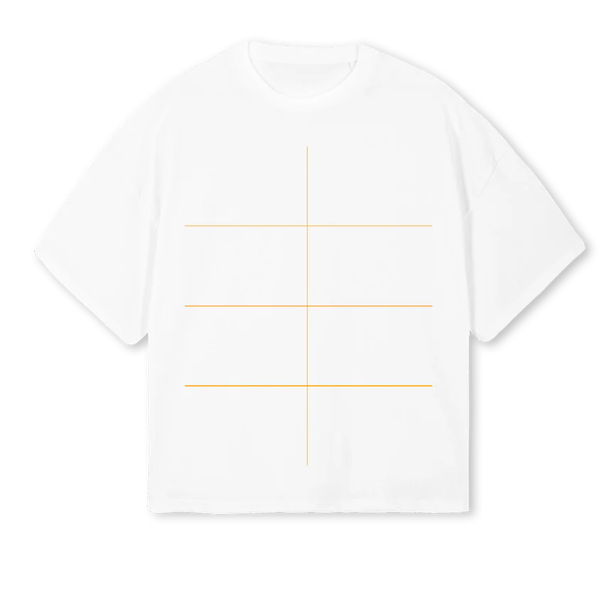 FOR GRIFF White Oversized Boxy Tee.