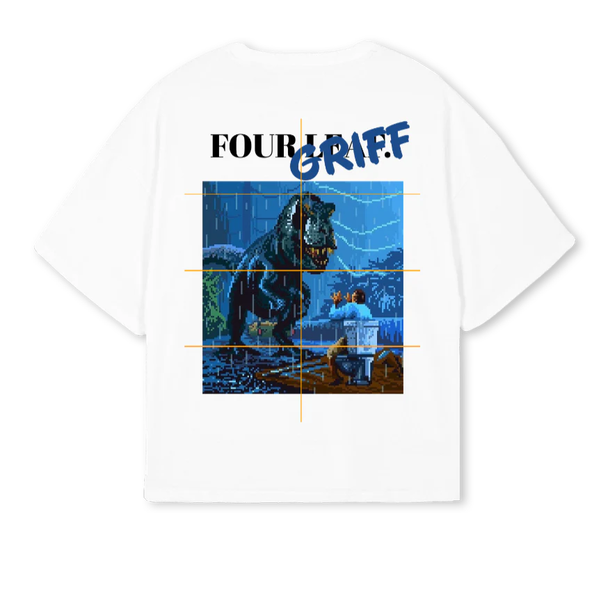 FOR GRIFF White Oversized Boxy Tee. - Image 2