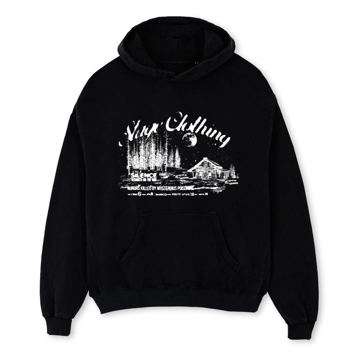 FORESTHODDIE Black Oversized Hoodie.