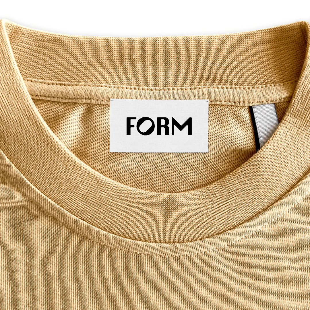 FORM BLACKWHITE Custom Neck Label.