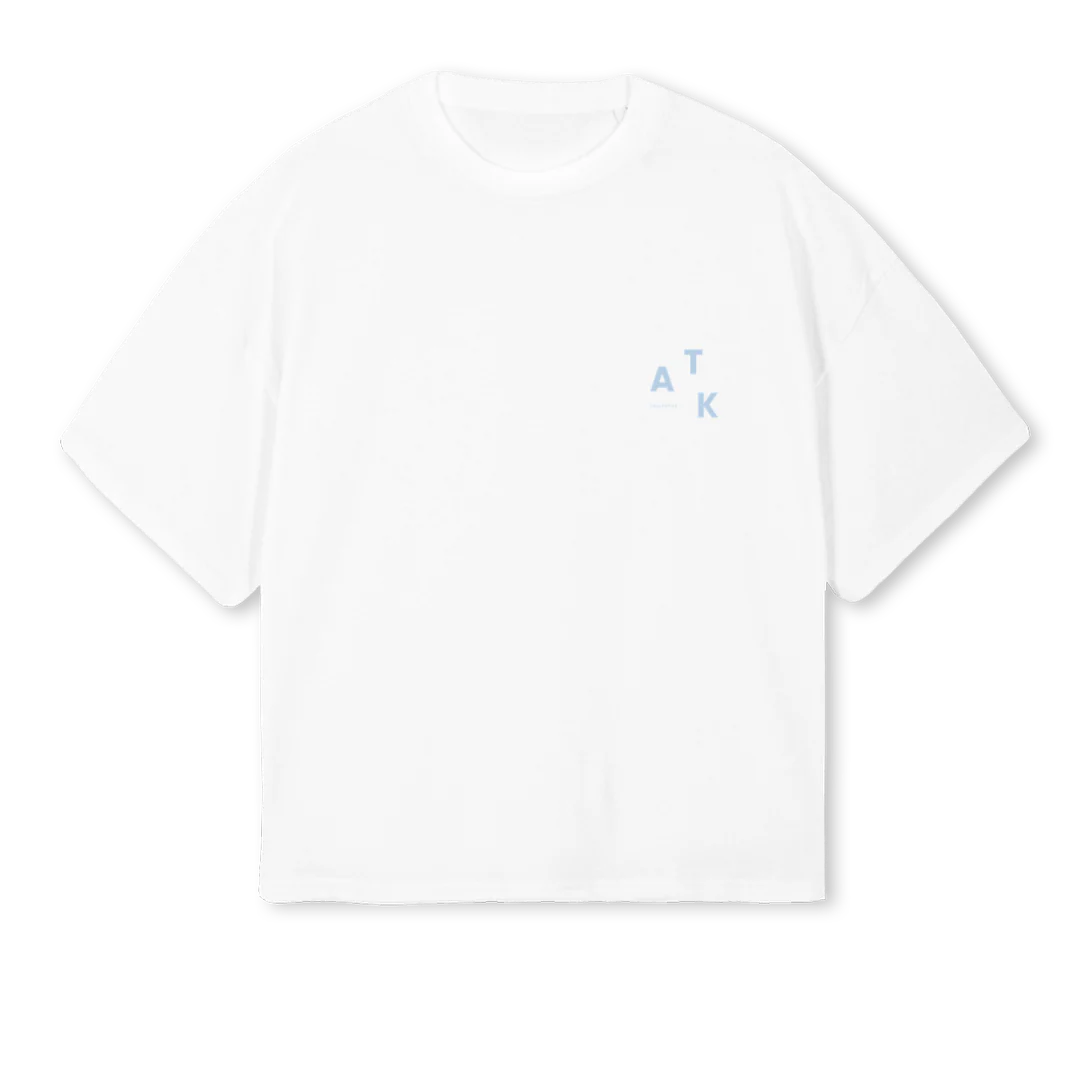 WHITEBLUE White Oversized Boxy Tee.