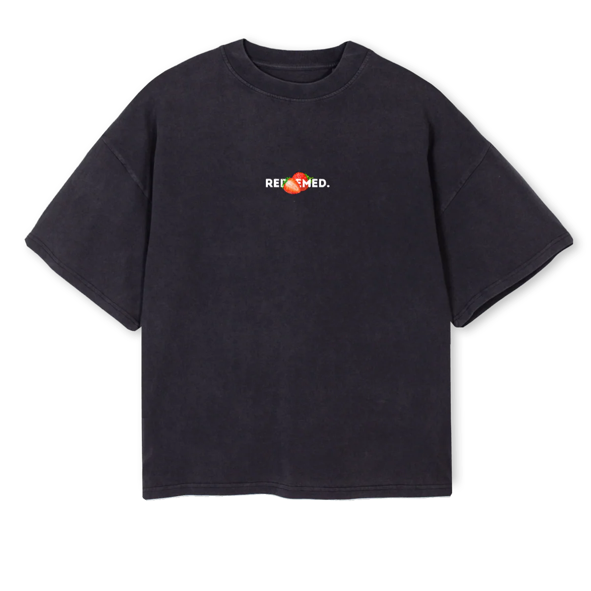 FOTSSTRAWBERRYWHITE Vintage Black Oversized Boxy Tee. - Image 2