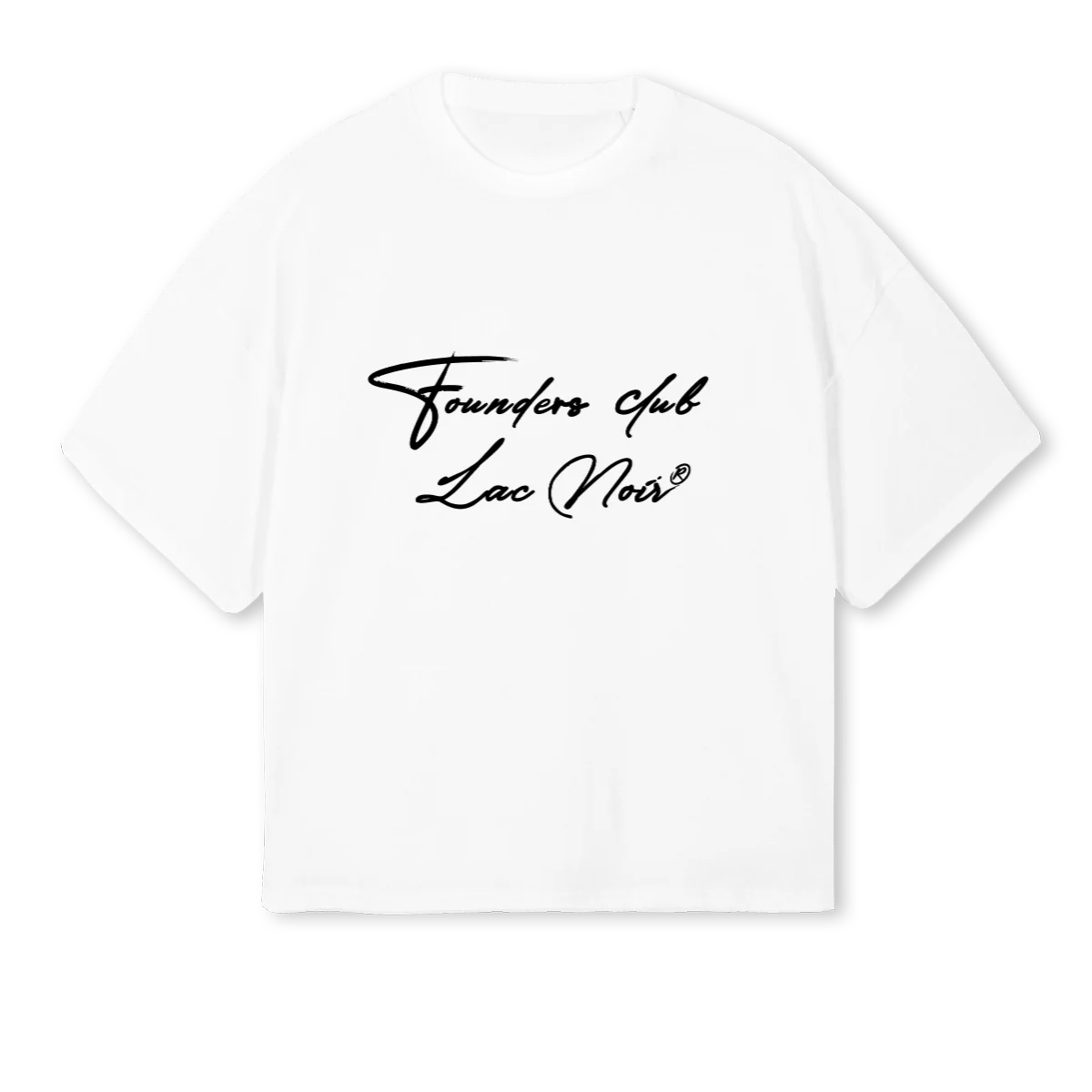 FOUNDERSCLUBHVID White Oversized Boxy Tee.