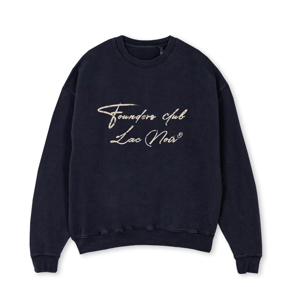 FOUNDERSCLUBTOFIRE Vintage Black Oversized Crewneck Sweater.