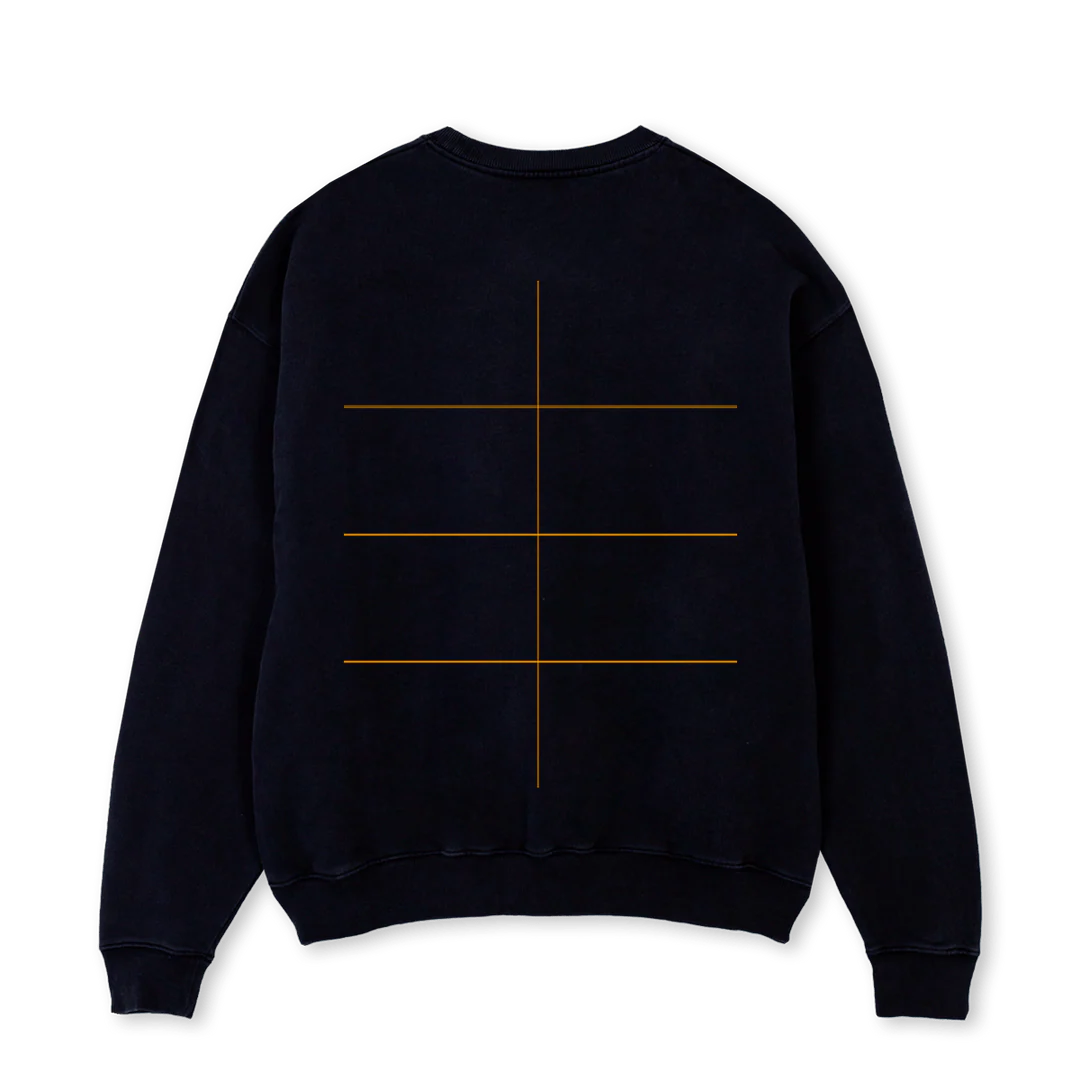 FOURCHARACTERDESIGN Black Oversized Crewneck Sweater. - Image 2