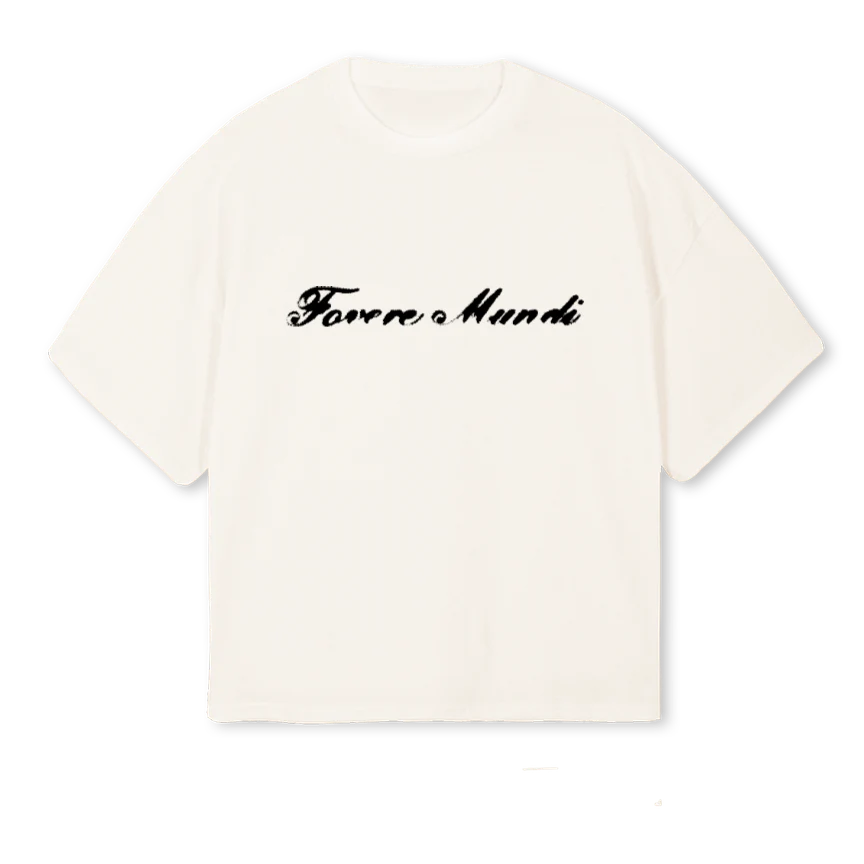 FOVERE MUNDI Vintage White Oversized Boxy Tee.
