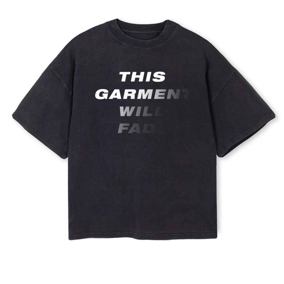 FPTONETWENTYFIVE Vintage Black Oversized Boxy Tee.