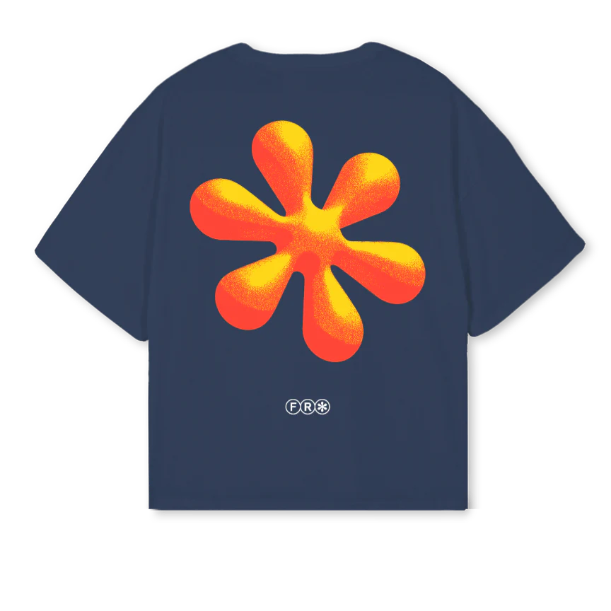 FR GRADIENT NVY Navy Blue Oversized Boxy Tee. - Image 2