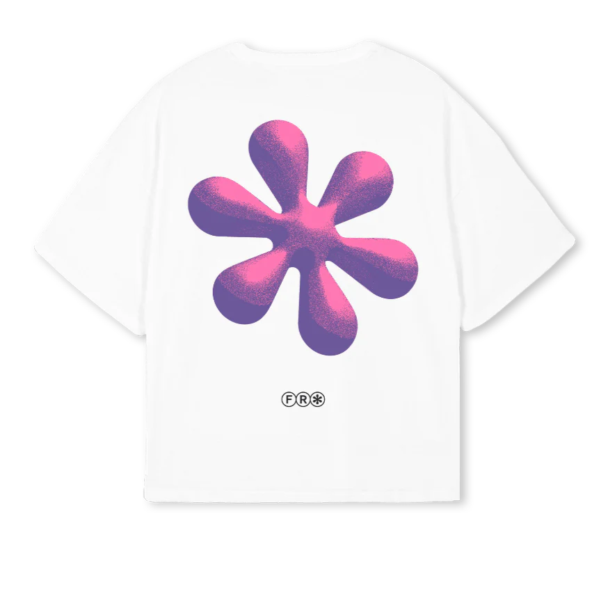 FR GRADIENT PP White Oversized Boxy Tee. - Image 2