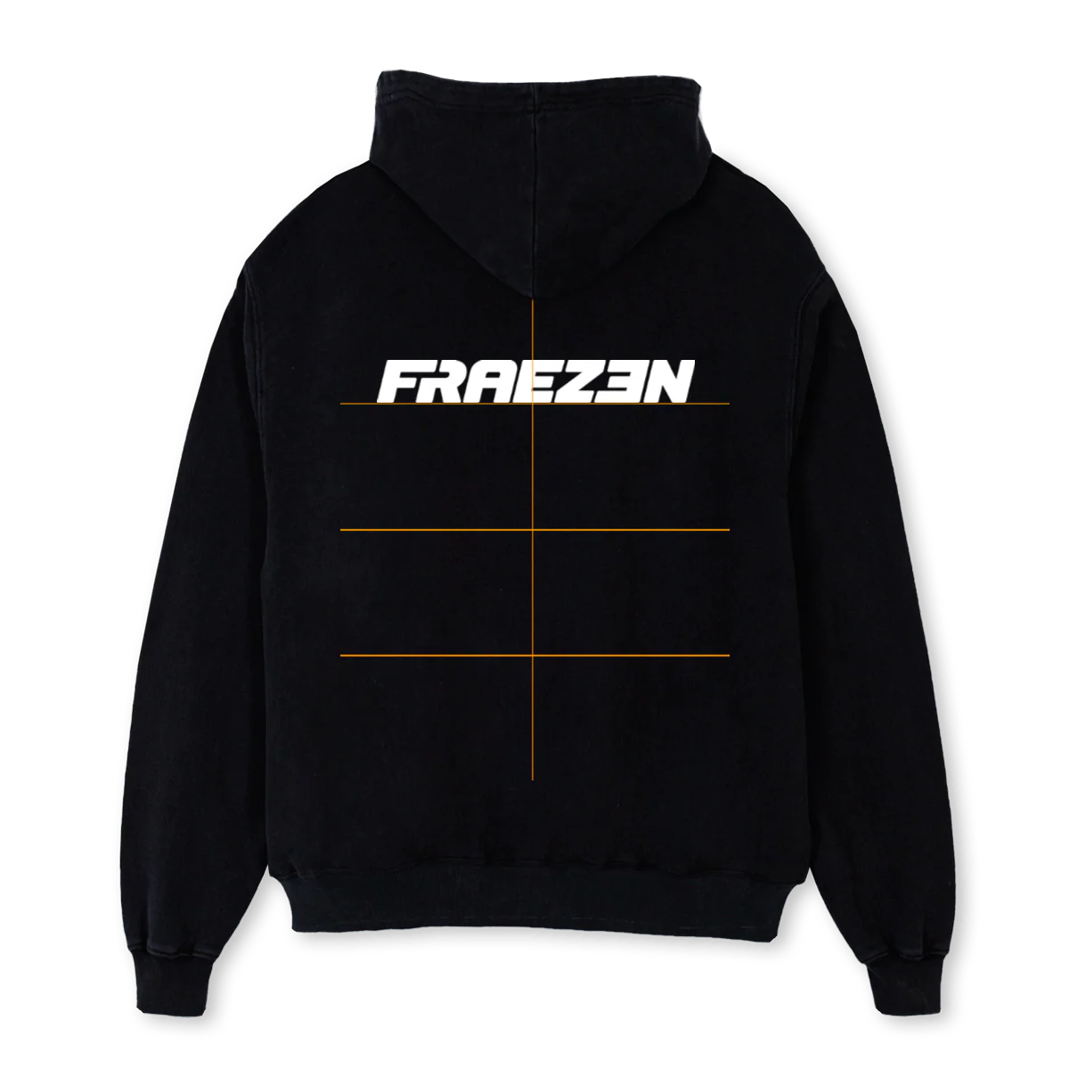 FRAEZENHOODIEFRONTBL Black Oversized Hoodie. - Image 2