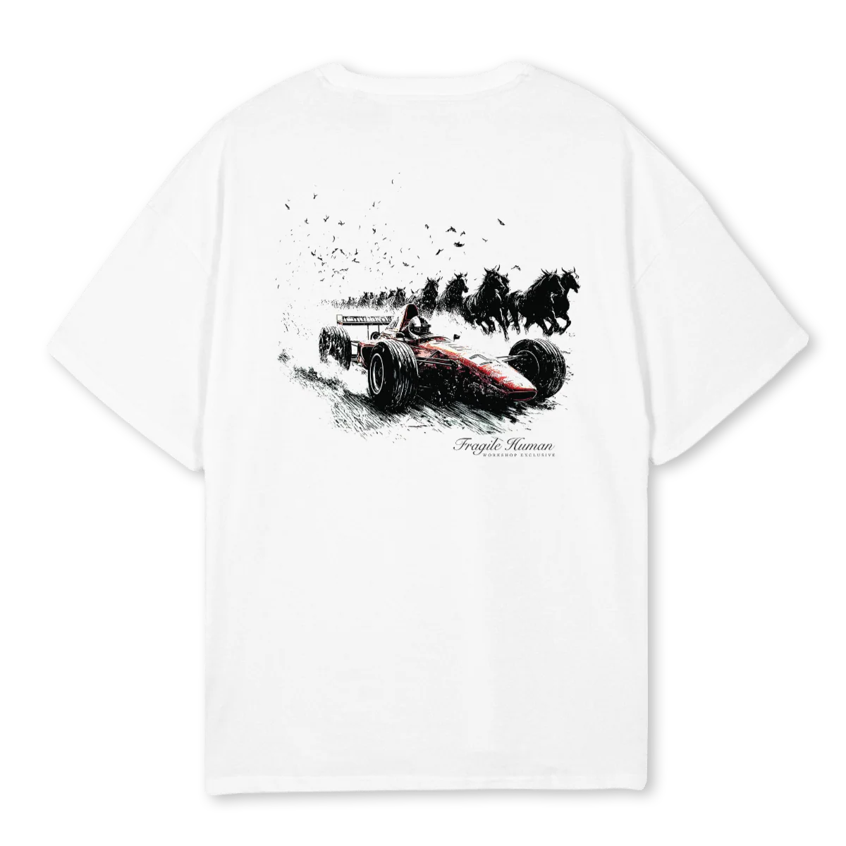 FRAGILE RC White Oversized Tee. - Image 2