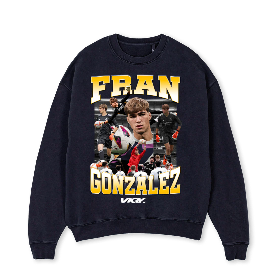 FRANC Vintage Black Oversized Crewneck Sweater.