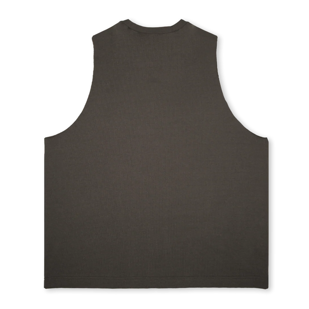 FRANK City Brown Oversized Vest. - Image 2