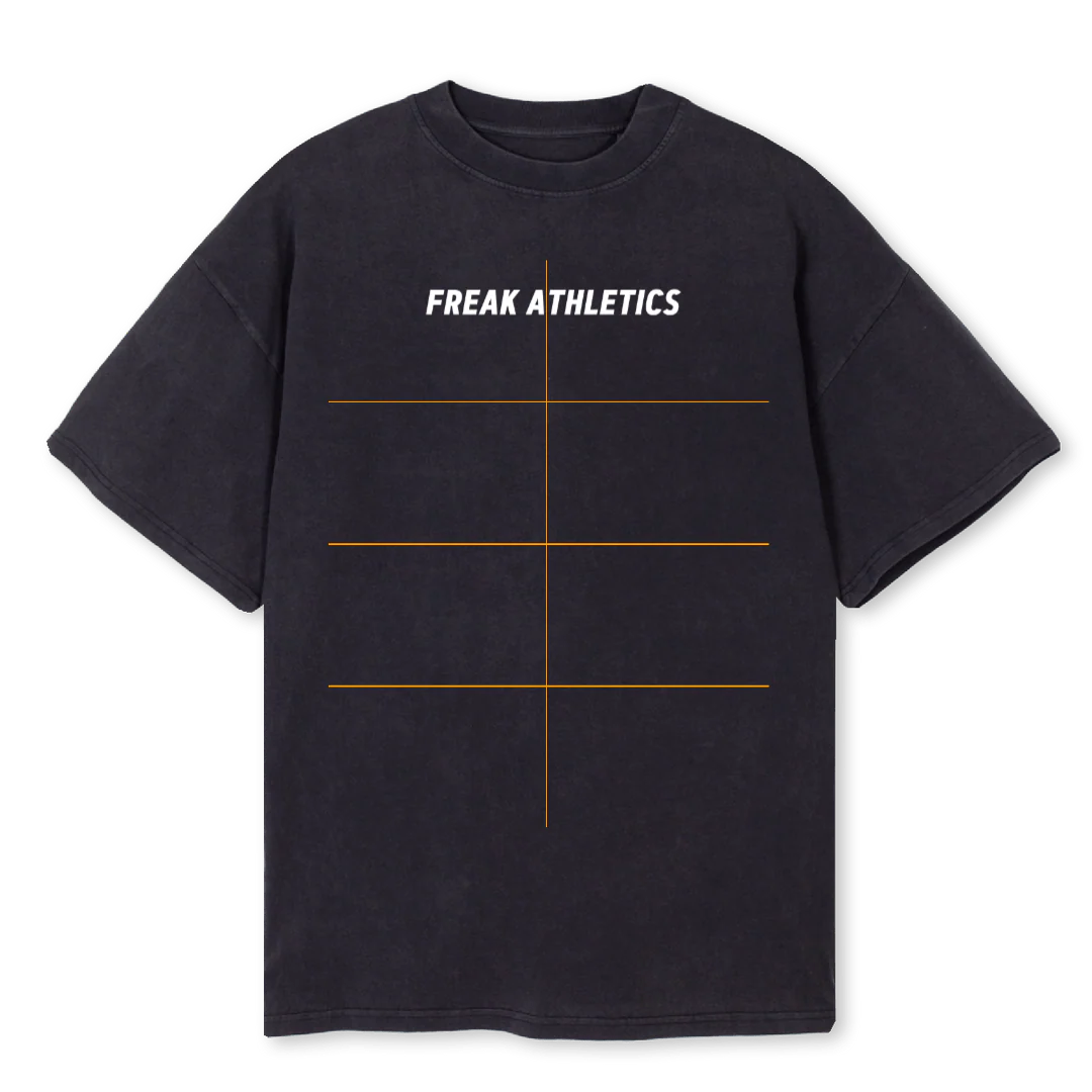 FREAK PEAT Vintage Black Oversized Tee.