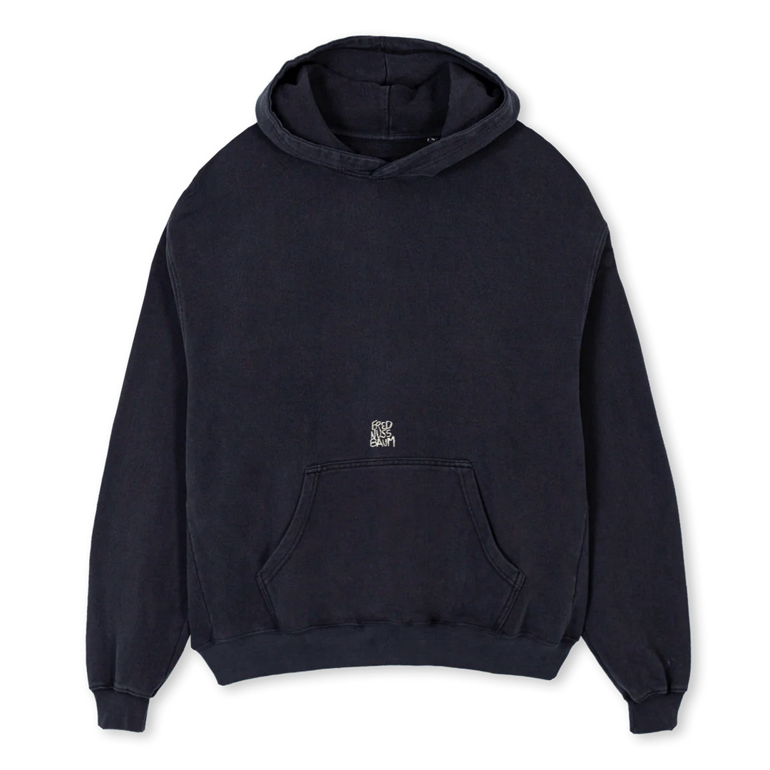 FREDNUSSBAUM Vintage Black Oversized Hoodie.