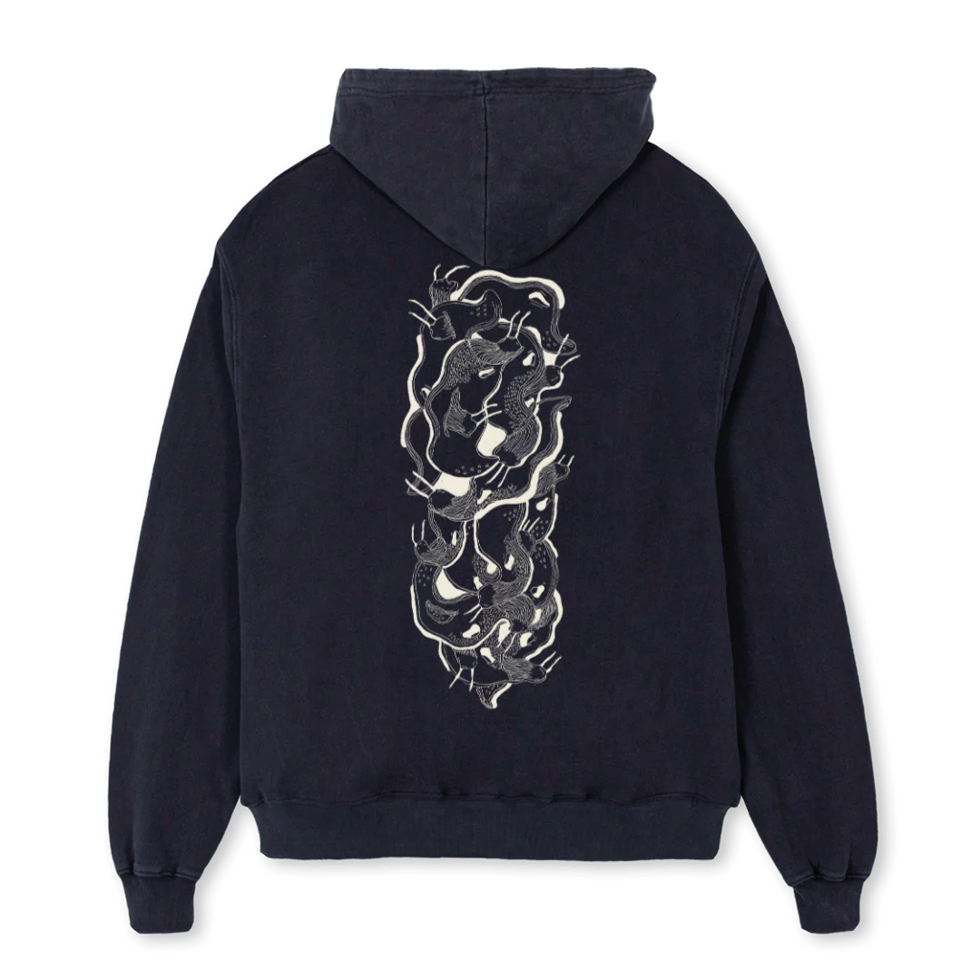 FREDNUSSBAUM Vintage Black Oversized Hoodie. - Image 2