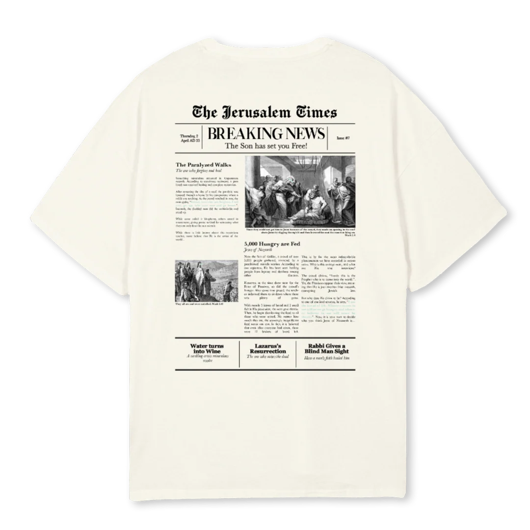 FREE INDEED Cream Oversized Tee. - Image 2