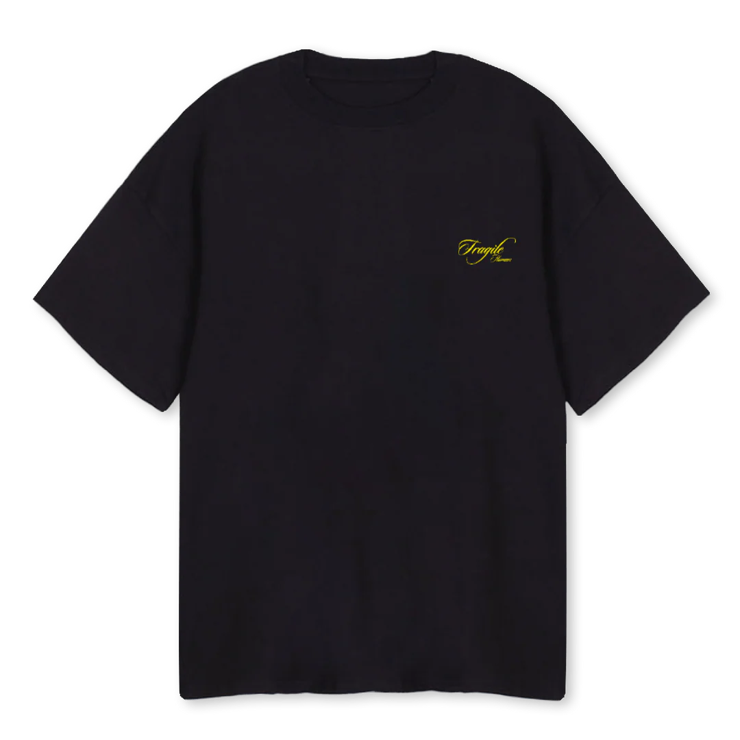FRGL APPL TSH Black Oversized Tee.