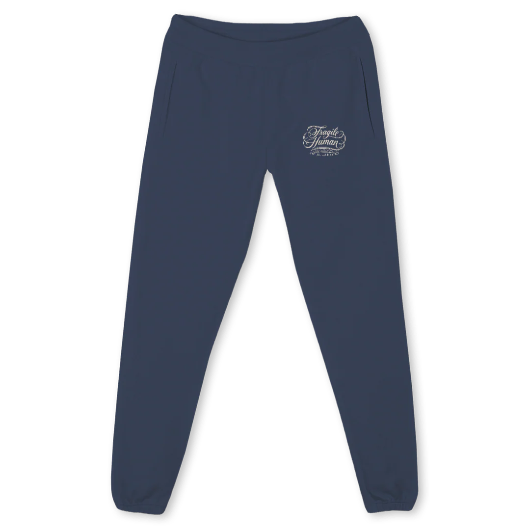 FRGL MNFCT PNT Navy Blue Relaxed Sweatpants.