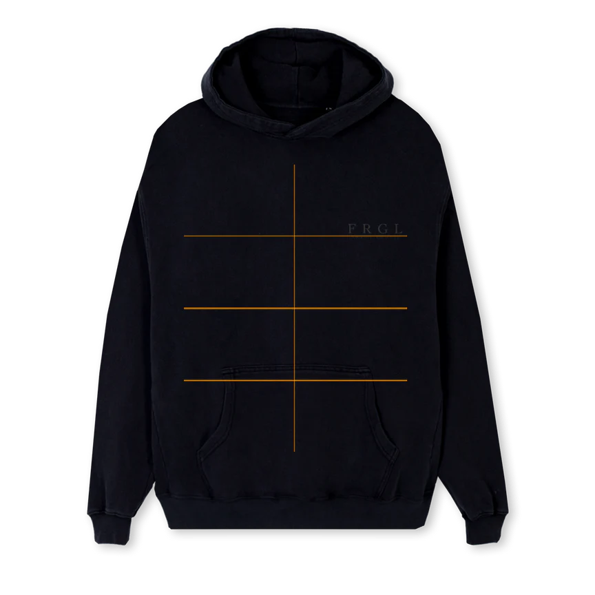 FRGL NORMAL Black Regular Hoodie.