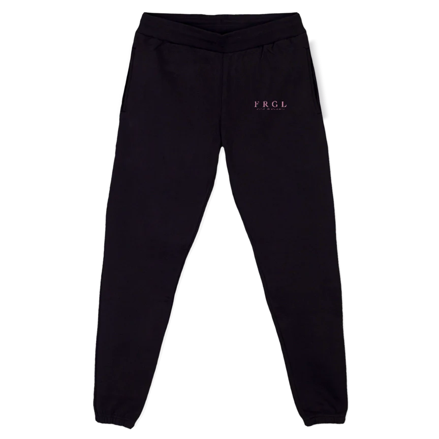 FRGL PANT Black Relaxed Sweatpants.