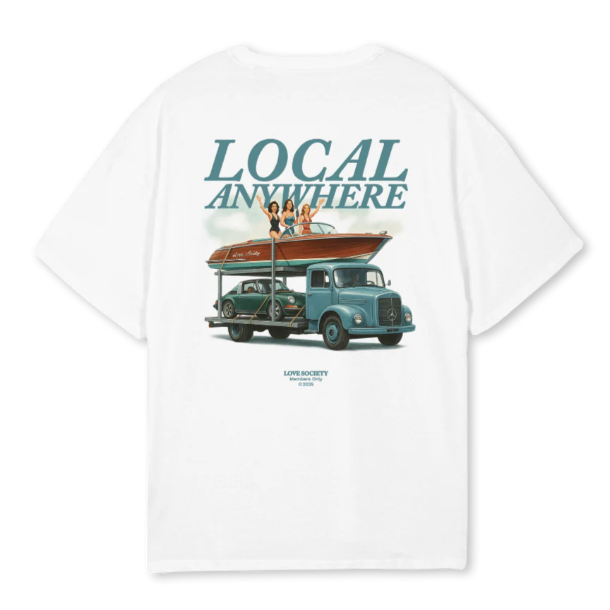 LOCALANYWHEREUNO_W White Oversized Tee - Image 2