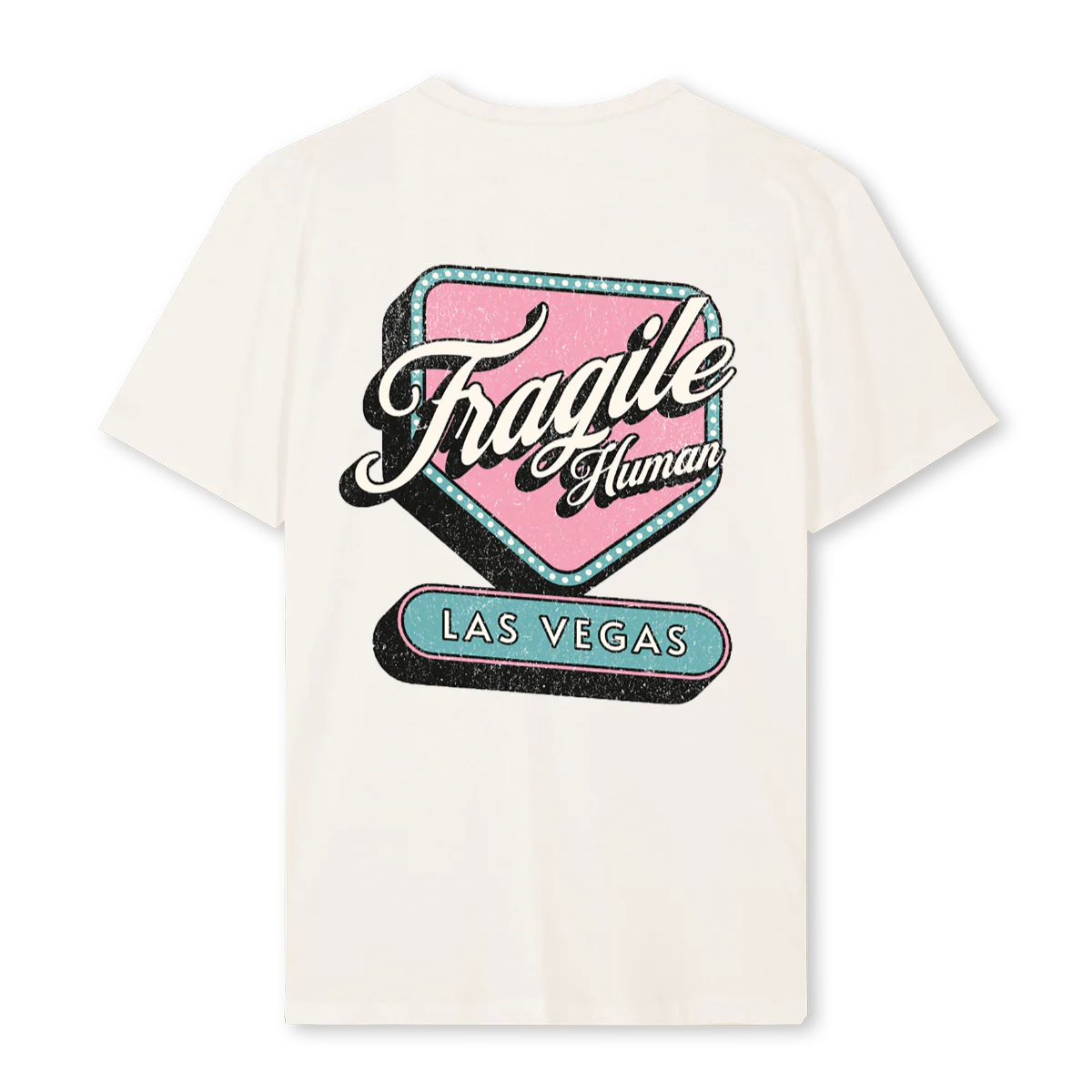 FRGL VNT VEGAS Vintage White Regular Tee. - Image 2