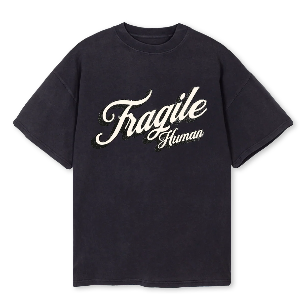 FRGL VNTG LG Vintage Black Oversized Tee.
