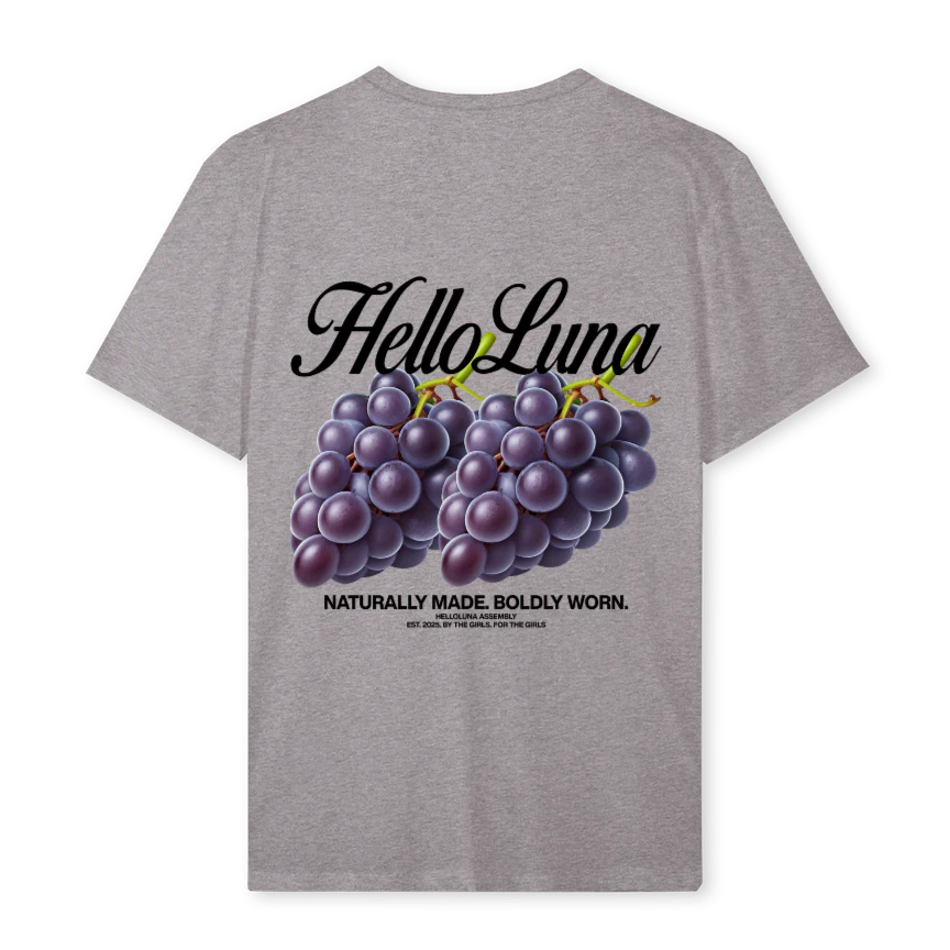 GRAPES_REG Grey Marl Regular Tee - Image 2