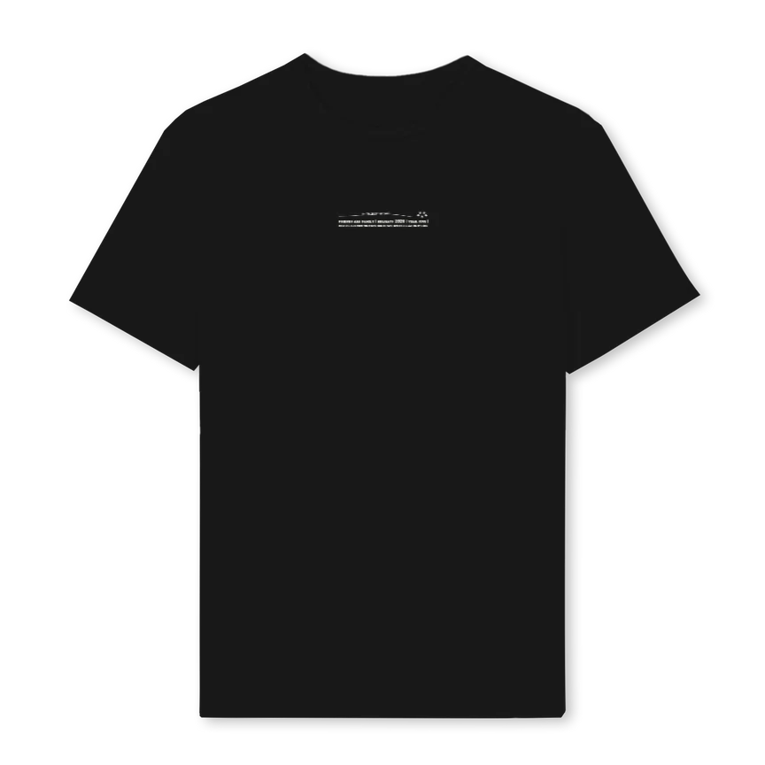 FRIENDSAREFAMILY Black Regular Tee.