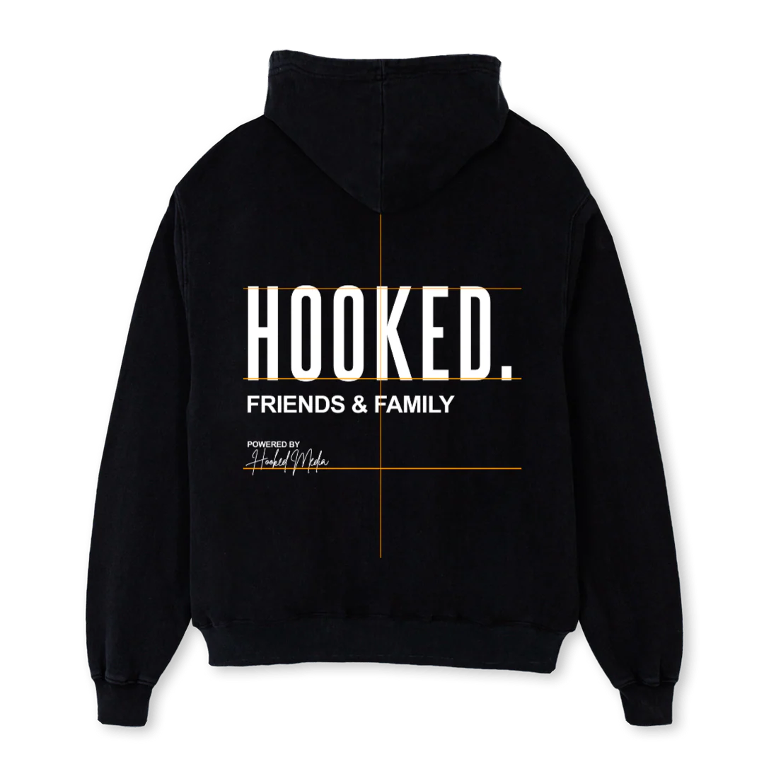 FRIENDSFAMILYHOODIE Black Oversized Hoodie.