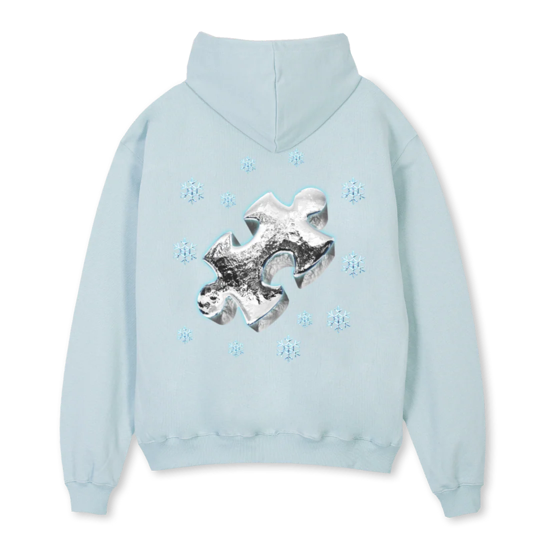 FROZEN PIECE Cold Blue Oversized Hoodie. - Image 2