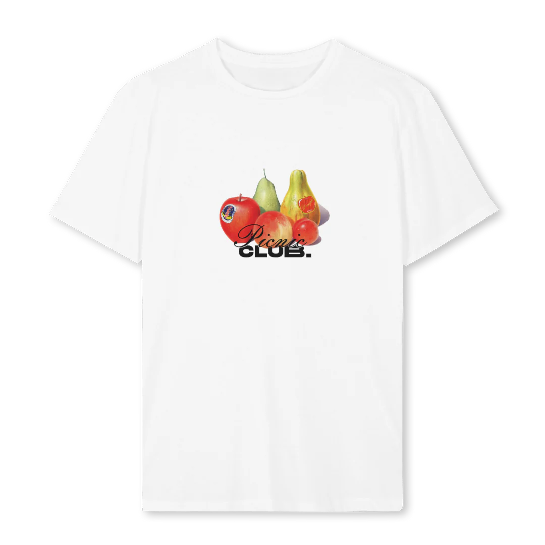 FRUITT White Regular Tee.