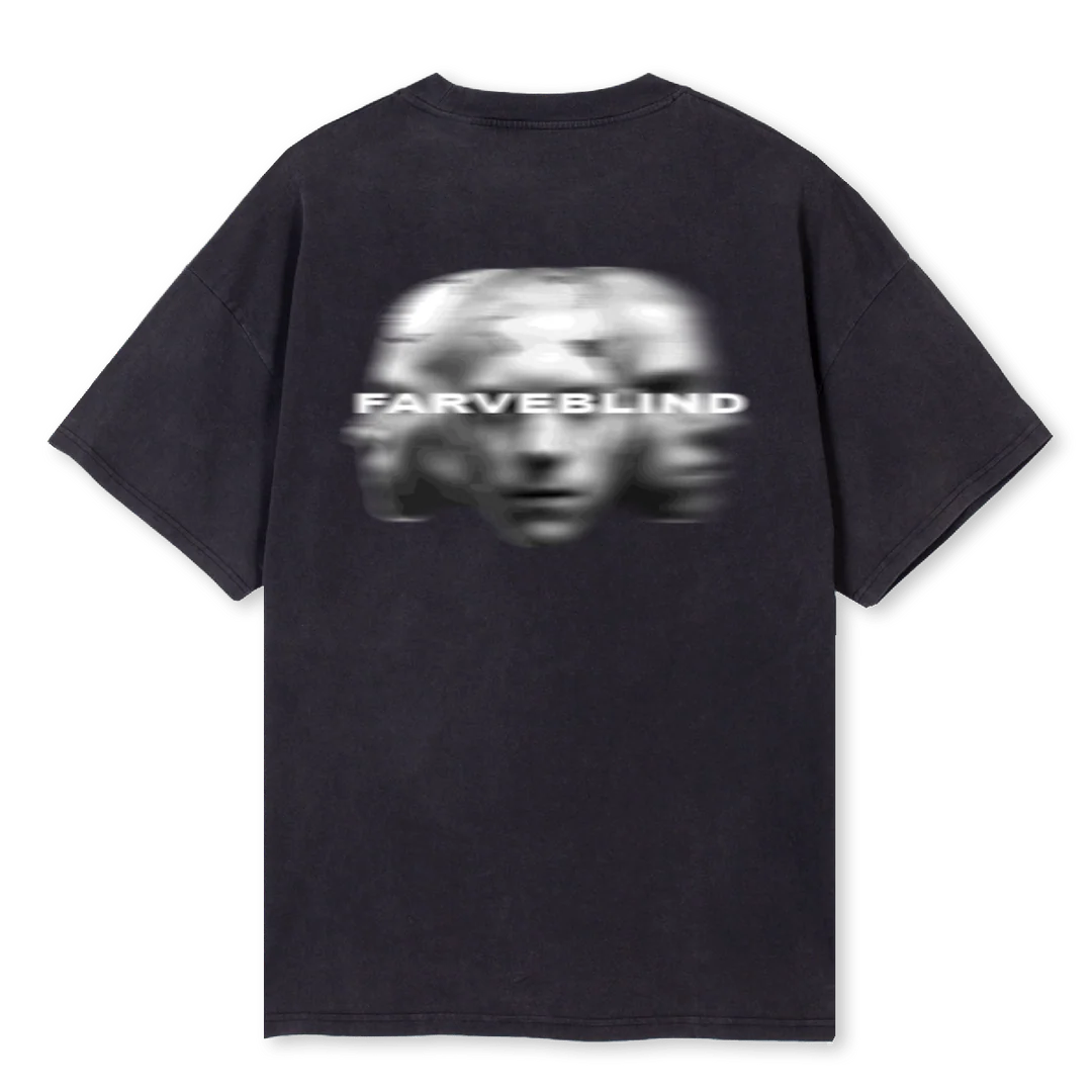FRVBLND MOTION FACE Vintage Black Oversized Tee.
