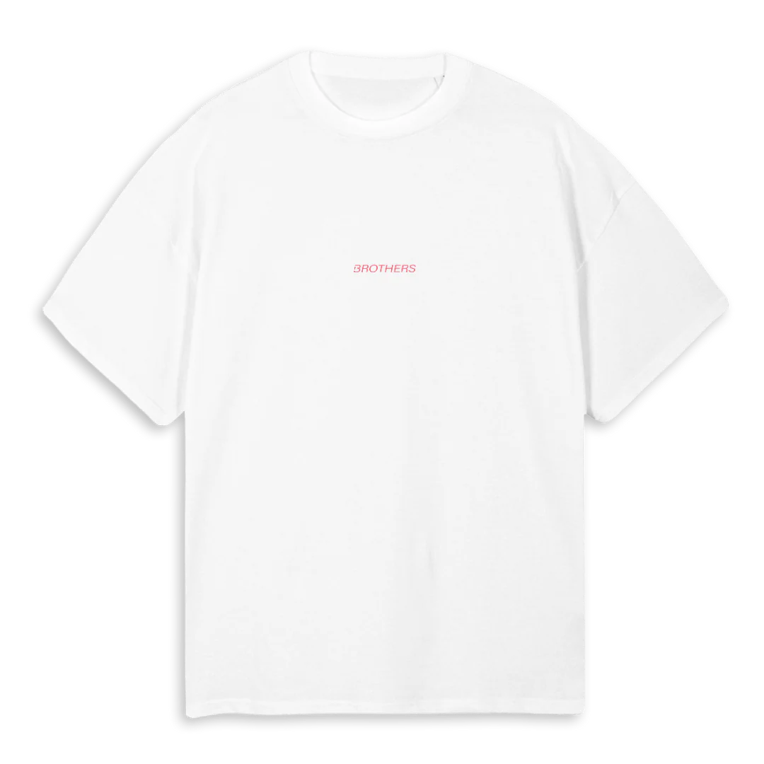 FTDOVSZCORALPARADISE White Oversized Tee.