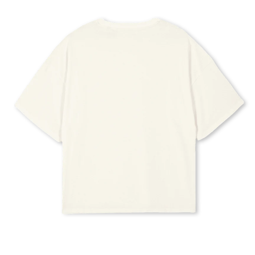 FUCK DOCAU Cream Oversized Boxy Tee. - Image 2