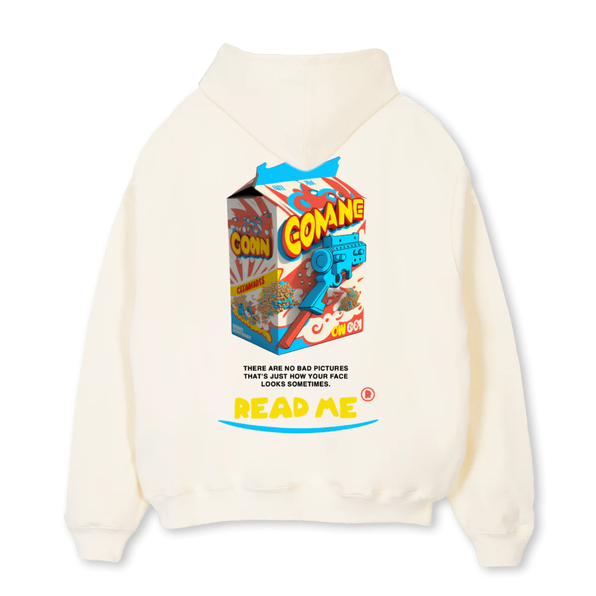 FUDGEONE Cream Oversized Hoodie. - Image 2